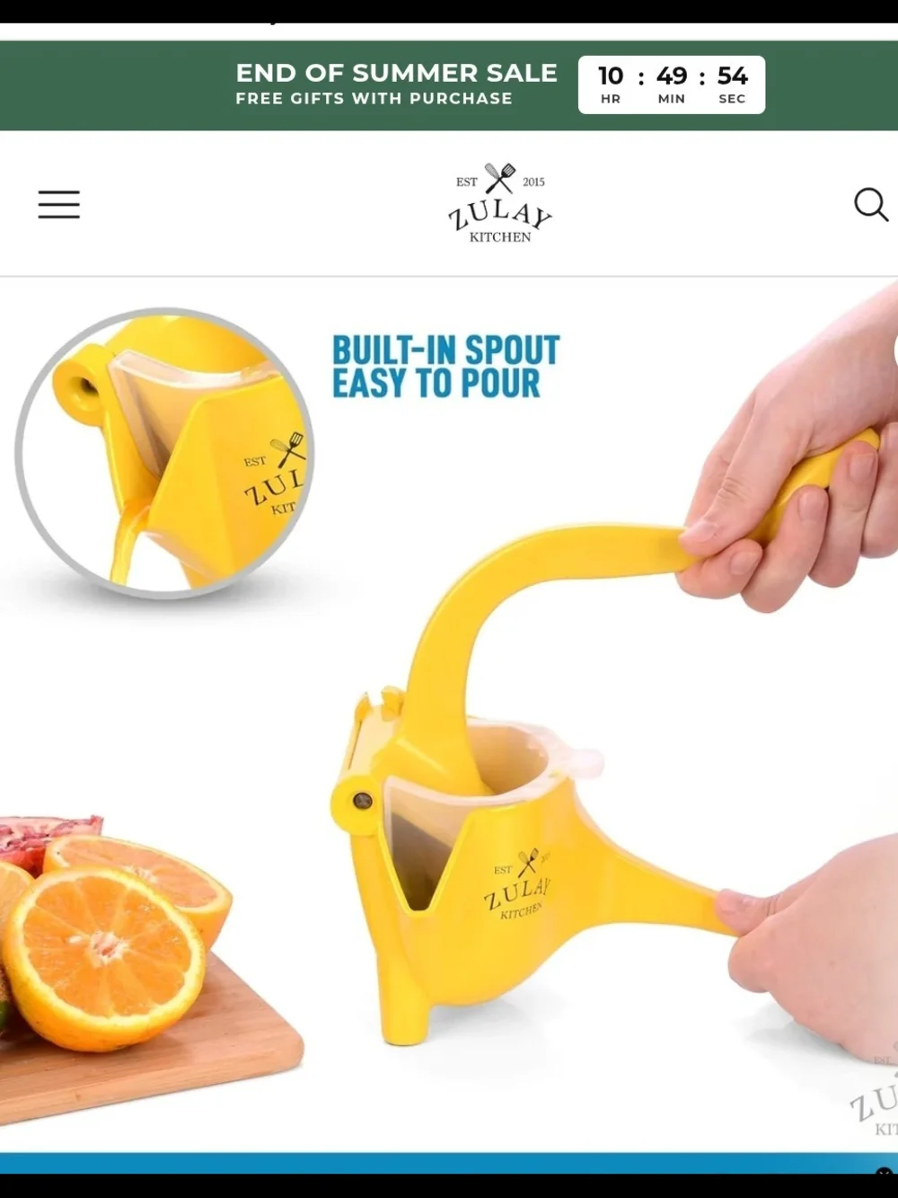 Yellow Citrus Juicer - Kids Accessories